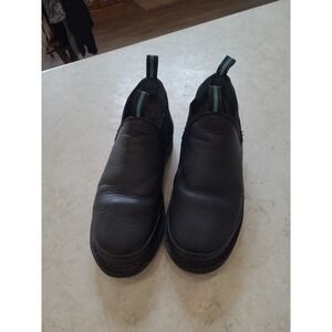 Georgia Giant Romeo Black Leather Slip‎ on Loafer Men SZ 10.5 Utility heavy duty